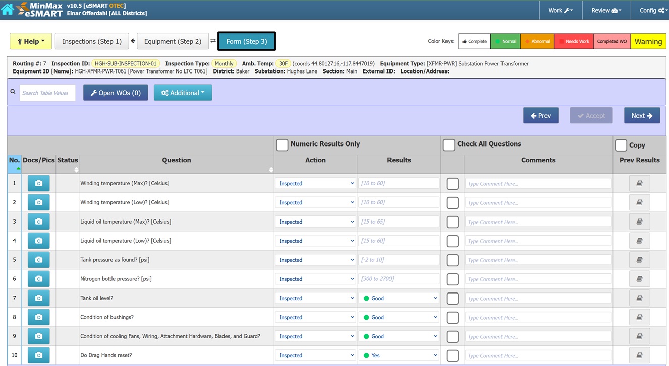 Asset records, converted and verified in the new system.
